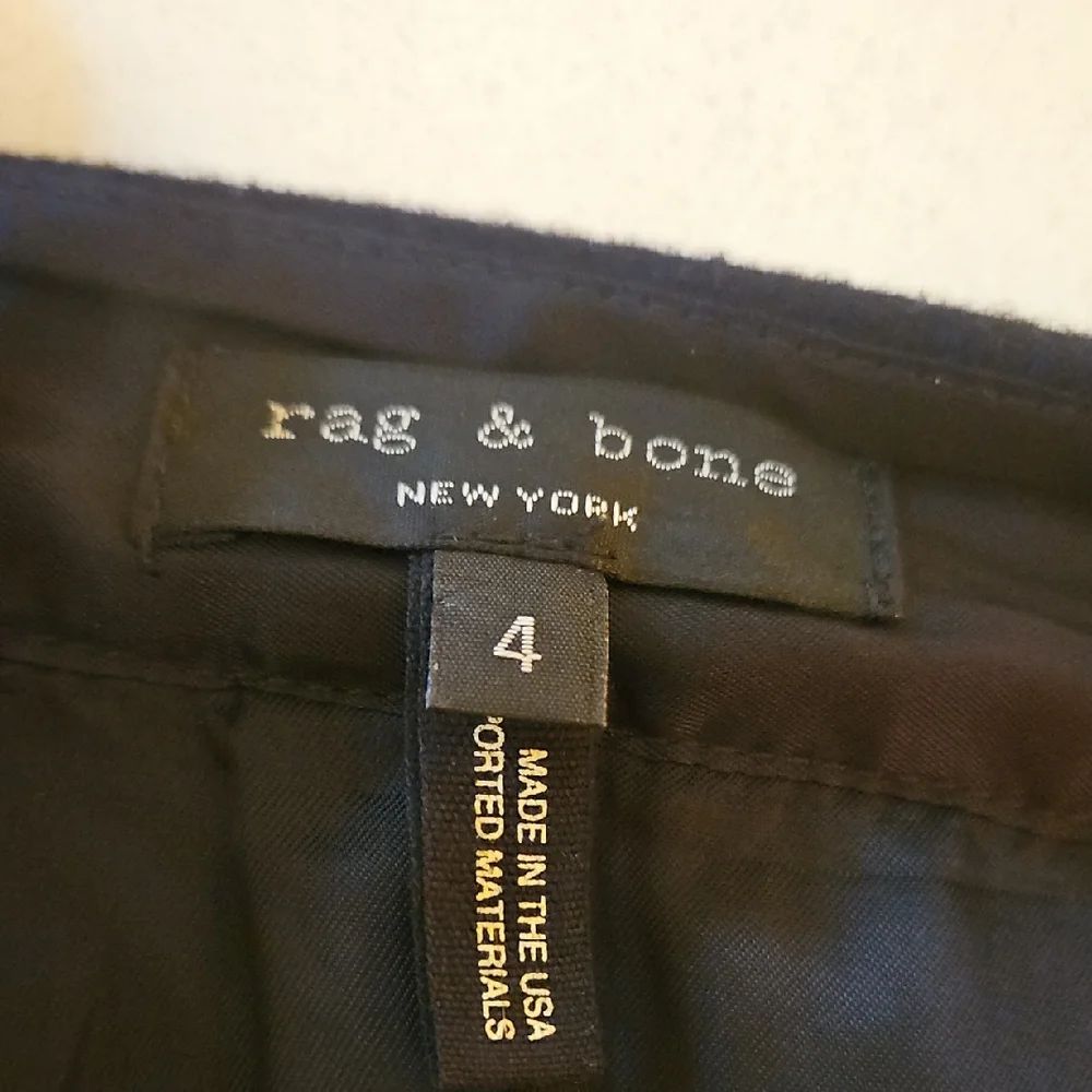 Rag & Bone Blue and Black Plaid Mini Skirt with Front Flap Pockets - Picture 3 of 4